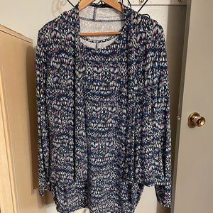 BLUE SKY 2-Piece Long Tunic Tank and Jacket